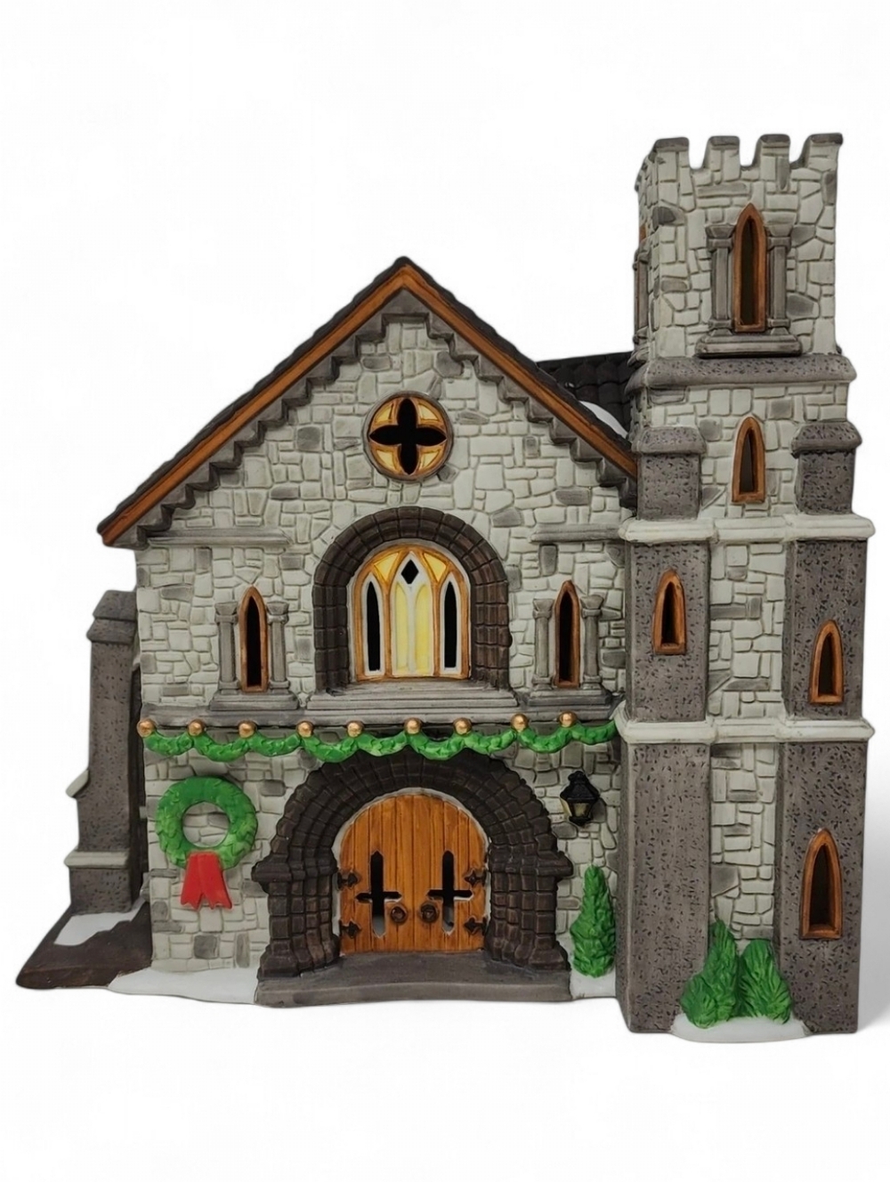 Vintage Whittlesbourne Church Handpainted Porcelain Dickens Village Series - Picture 1 of 16